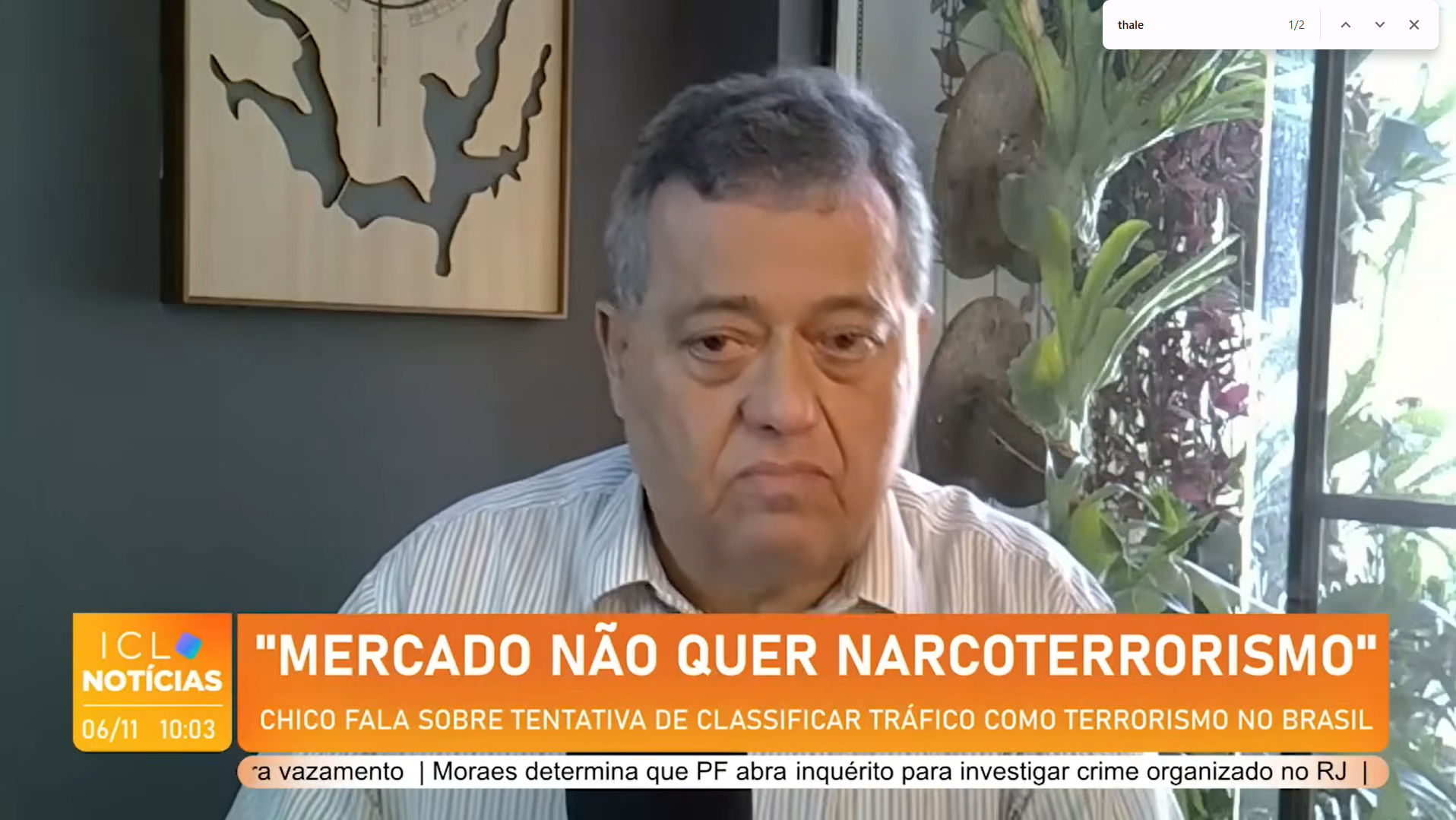 Tales Faria no ICL Notícias