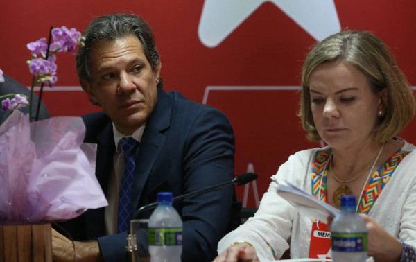 Fernando Haddad e Gleisi Hoffmann | Foto: Antonio Cruz/Agência Brasil