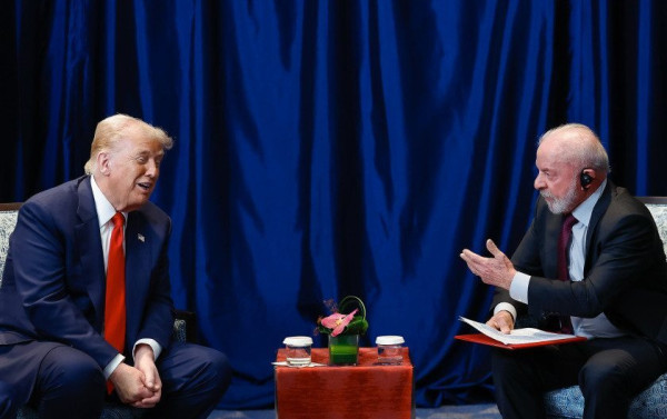 Lula e Trump quando se encontraram em Kuala Lumpur | Foto: Ricardo Stuckert - agência Brasil